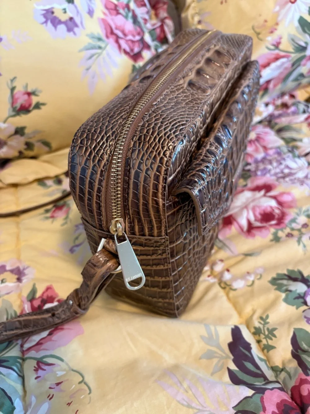 Brown Brahmin Bag with Hints of Burnished Bronze - Picture 5 of 15